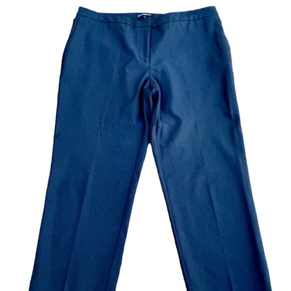 Mario Serrani Italy NWOT Women's Ankle Dress Pants Black Diamond Pattern Size 12 - Picture 1 of 10